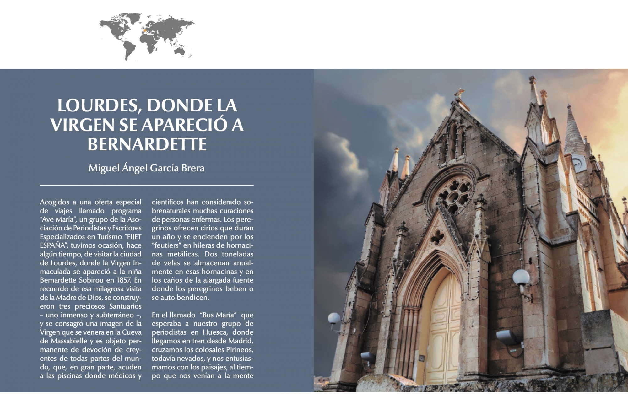 LOURDES, DONDE LA VIRGEN SE APARECIÓ A BERNARDETTE