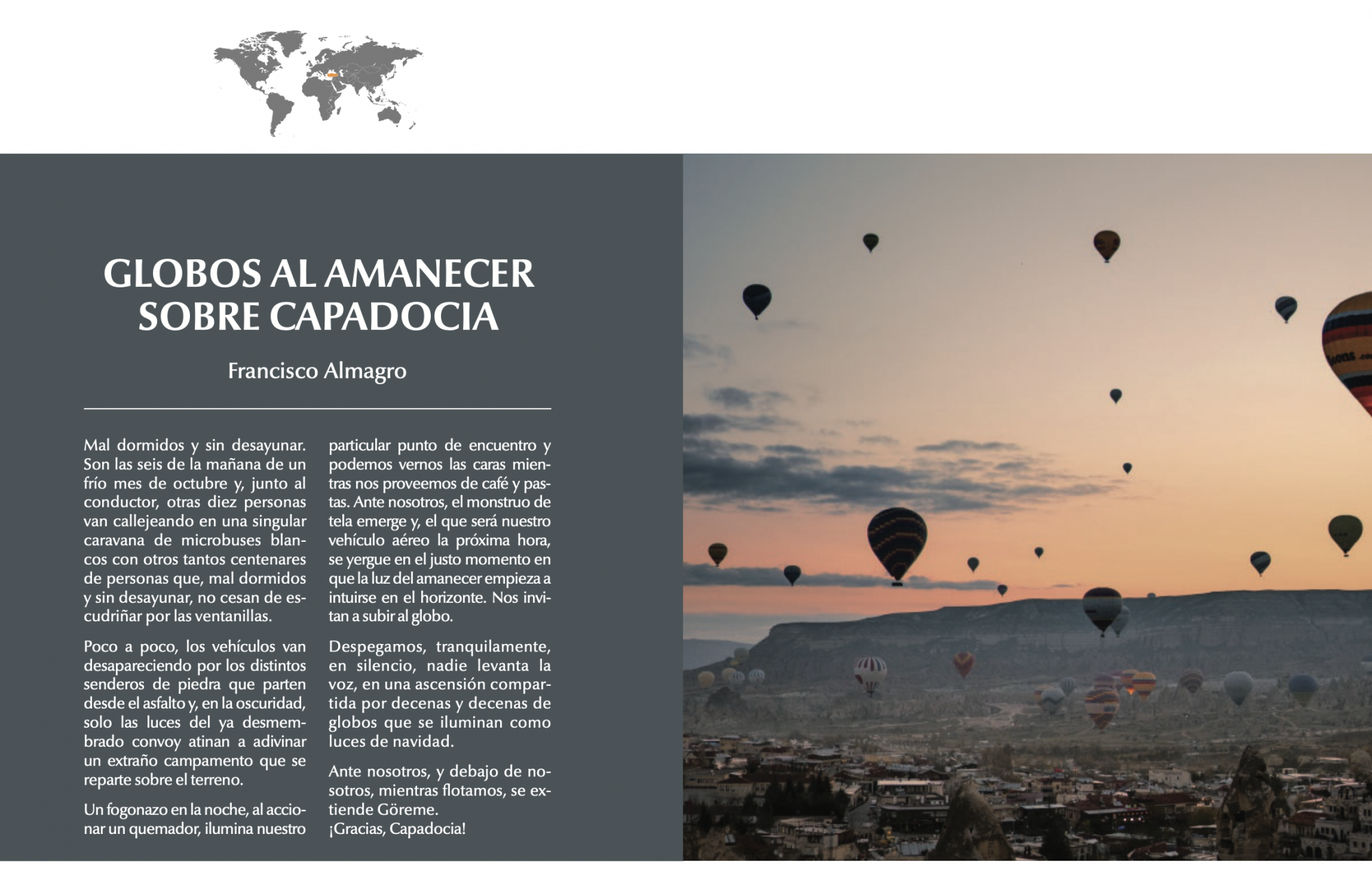 GLOBOS AL AMANECER SOBRE CAPADOCIA