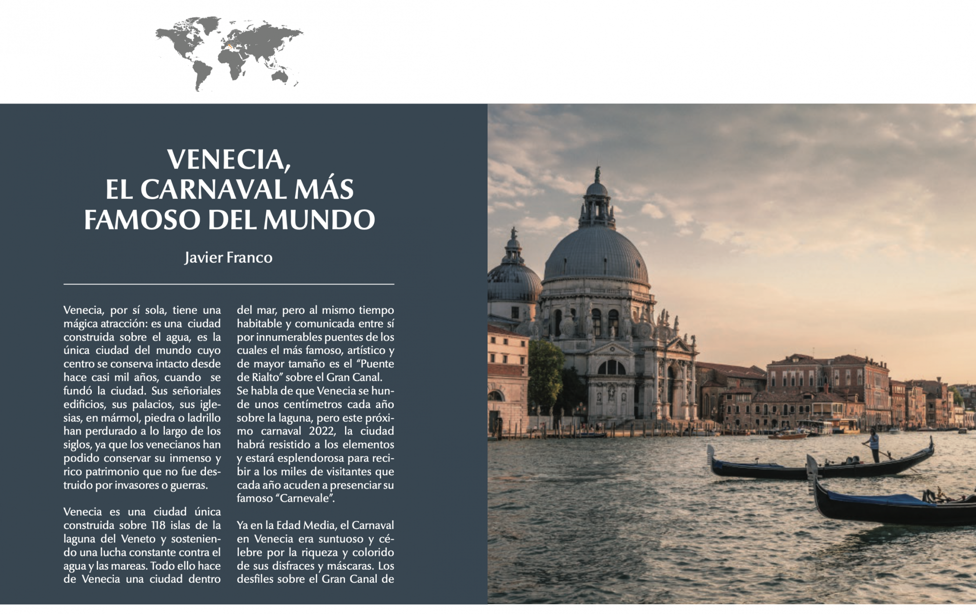 VENECIA, EL CARNAVAL MÁS FAMOSO DEL MUNDO