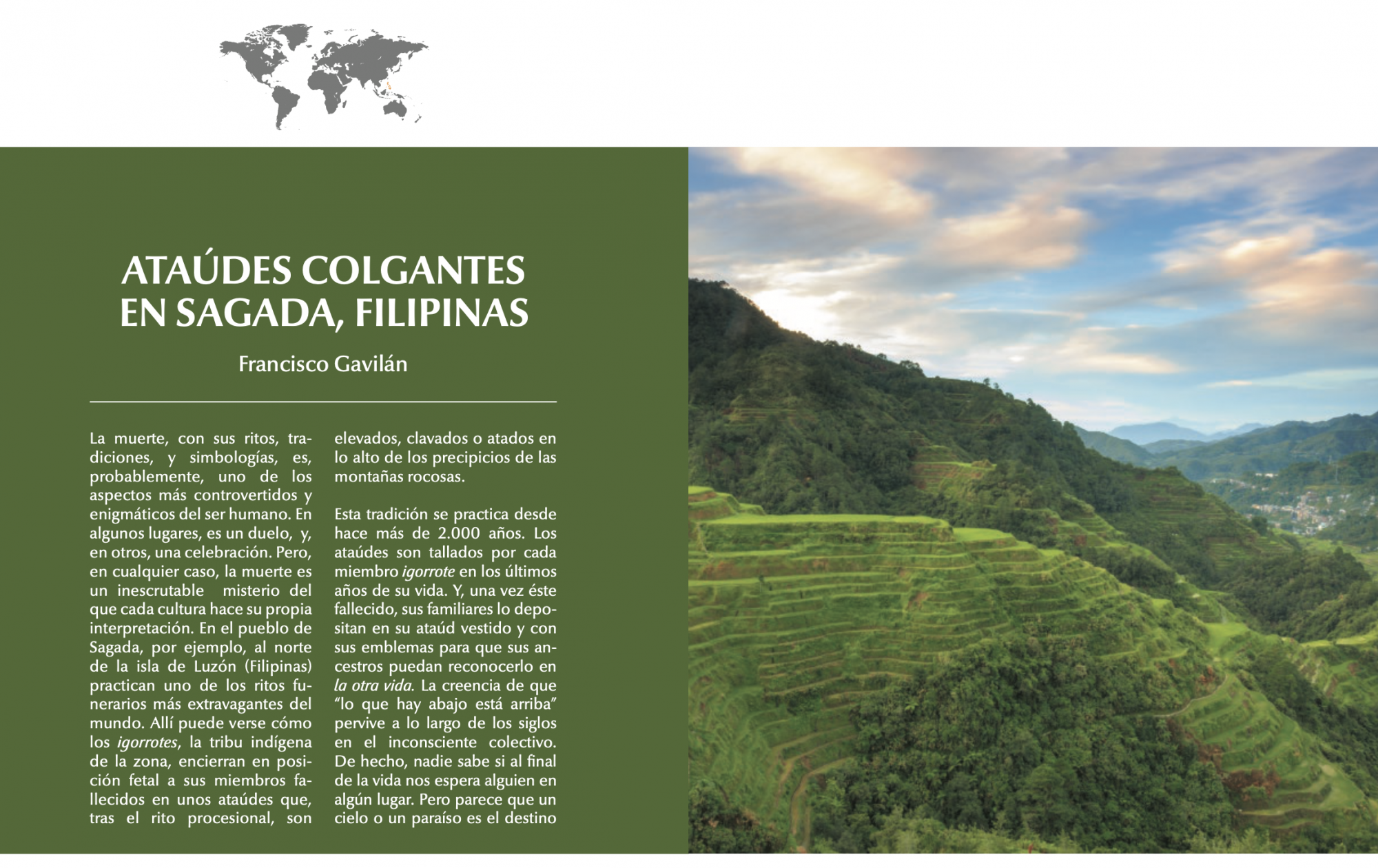 ATAÚDES COLGANTES EN SAGADA, FILIPINAS