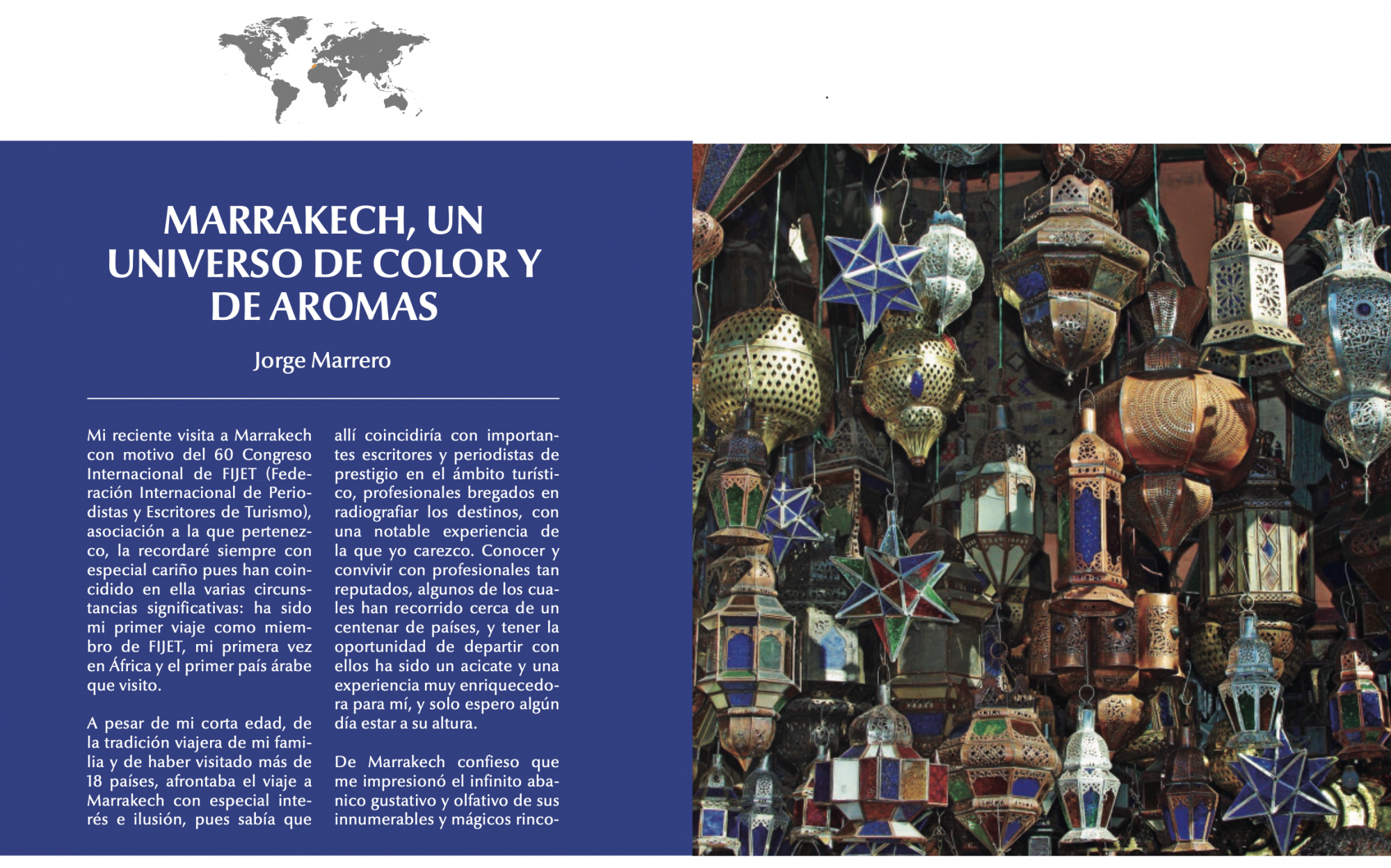 MARRAKECH, UN UNIVERSO DE COLOR Y DE AROMAS