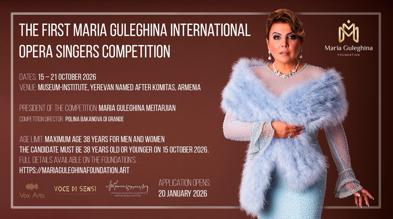Armenia acogerá el Primer Concurso Internacional de Cantantes de Ópera Maria Guleghina