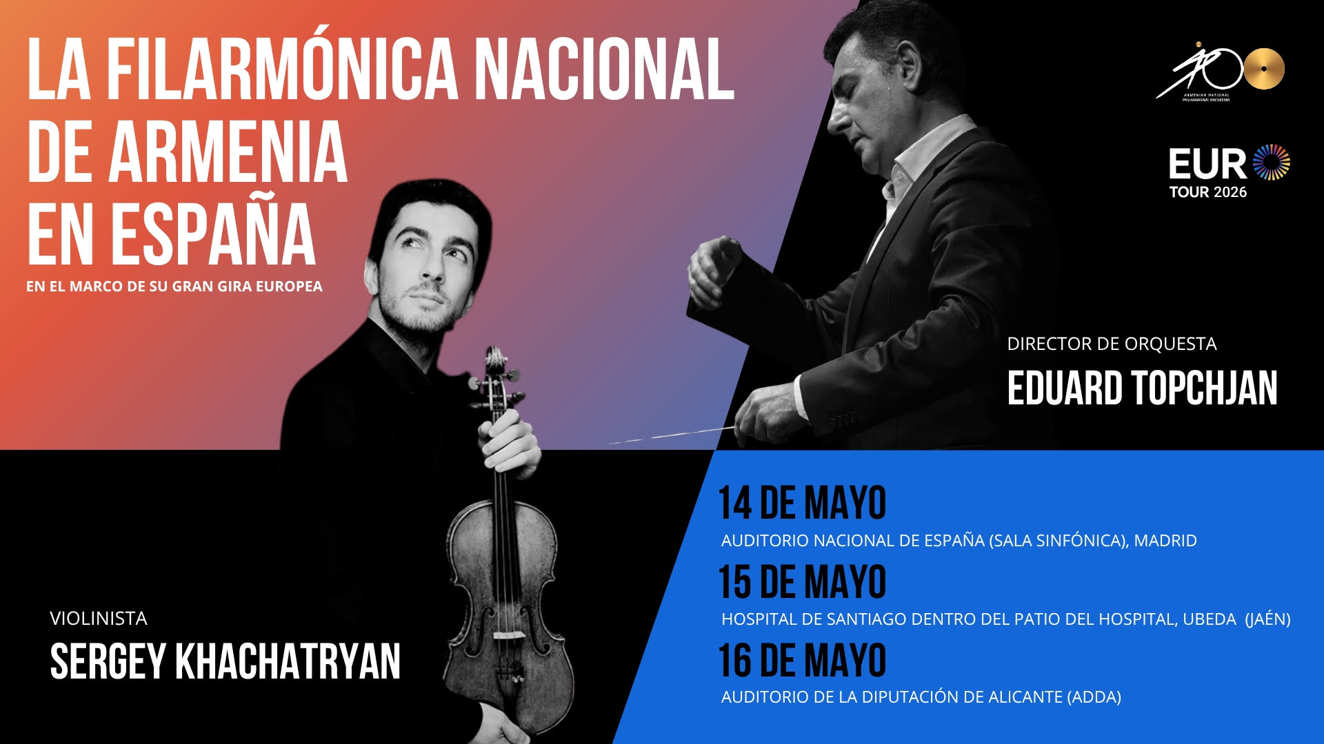 La Filarmónica Nacional de Armenia llega a España en una gira histórica